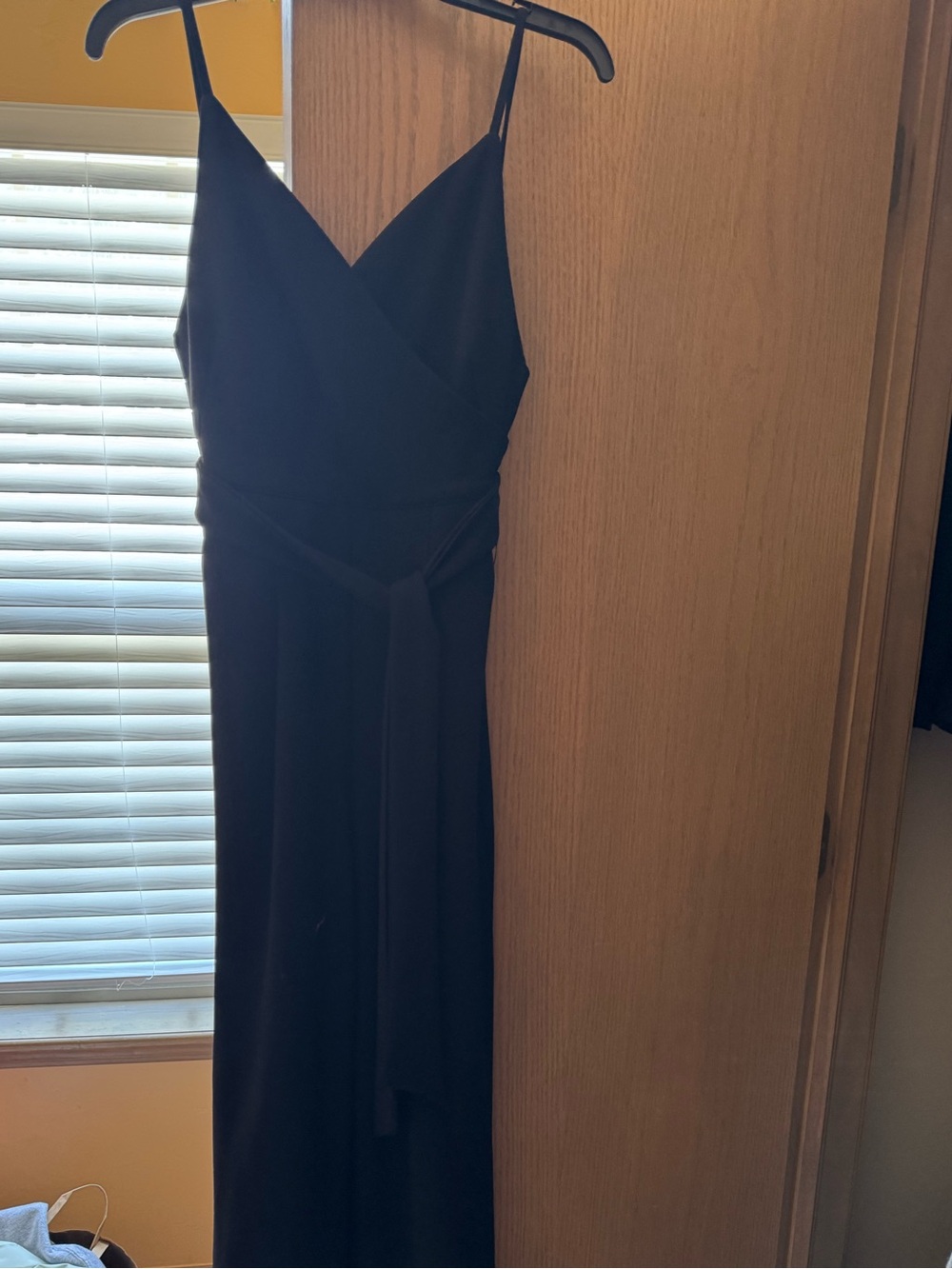 Black V-Neck Spaghetti Strap jumpsuit